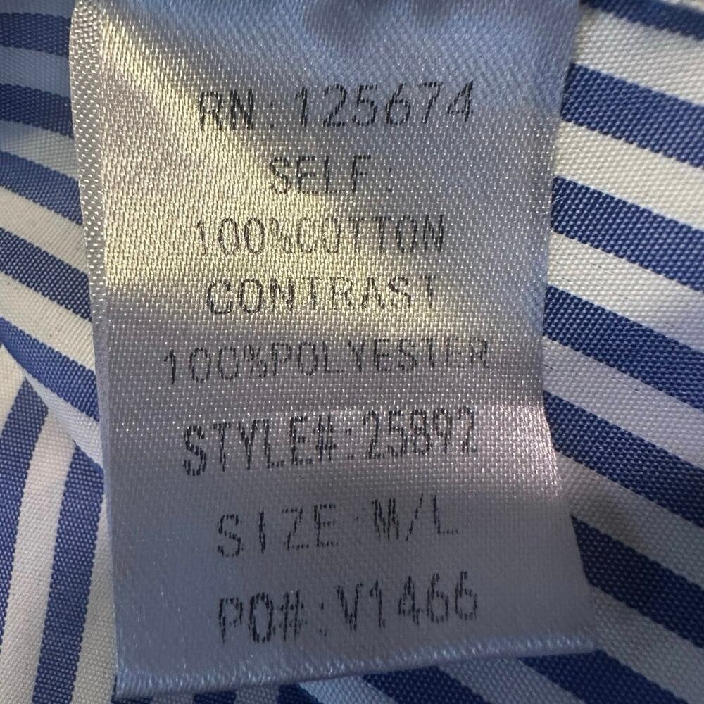 White Collared Striped Multicolor Patchwork Resor… - image 5